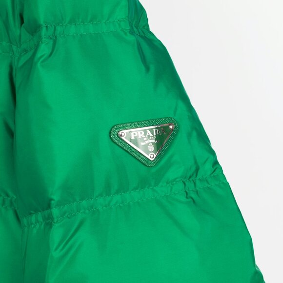Prada Green Nylon Hooded Puffer Jacket - Picture 5 of 14